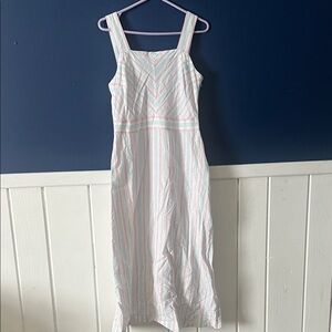 Vince Camuto slimming white Striped midi Dress sz XL
